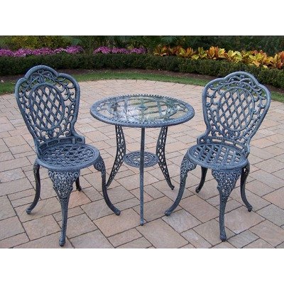 Mississippi Three Piece Glass Top Bistro Set product image