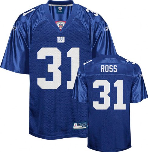 Aaron Ross Jersey: Reebok Blue Replica #31 New York Giants Jersey