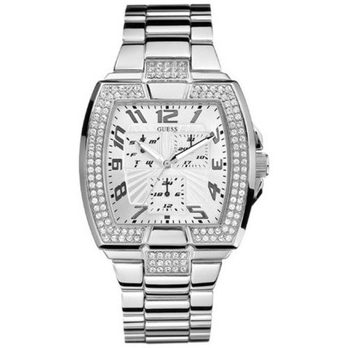 Guess Women's W17512G1 Silver Stainless-Steel Quartz Watch with Silver Dial