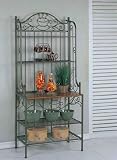 Kitchen & Housewares : Powell Le Café 'Patina Gray' & Cherry Baker's Rack