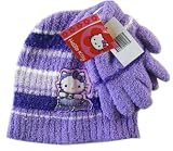 Sanrio Purple Hula Girl Hello Kitty Winter Set (2pc) - Hello Kitty Beanie and Mittens