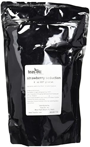 Teas Etc Strawberry Seduction Organic White Tea, 8-Ounce