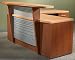 COMPLETE RECEPTION SUITE L-Shaped Secretary Desk and Return with 2 File Drawer Pedestals 48D" x 72L" "Reception 50 - Metal Accents"