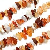 Red Orange Fire Opal Chips Beads 6-11mm/ 15.5 Inch Strand Image of Red Orange Fire Opal Chips Beads 6-11mm/ 15.5 Inch Strand