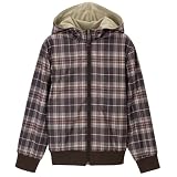 Boys' Cherokee  Zip-Front Jacket - Brown Plaid