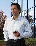 Tri-Mountain Men's big and tall Stretch Dress Shirt With Plaid Pattern. 739