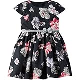 Carter's(カーターズ) フローラルサティーンドレス ブラック ワンピース 3ヶ月【並行輸入】