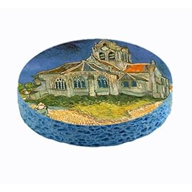  Fine Art Vincent Van Gogh Church in Auvers Unique Kitchen Sponge