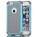 iPhone 6 Case, Lumsing Hybrid High Impact Double Layer Armor Defender Case Protective Cover for Apple iPhone 6 (4.7 inch Screen) with Screen Protector (X-Mint Green-Grey)