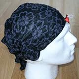 Black PURPLE ZANDANA / DO RAG with floral pattern