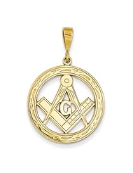 14k Large Masonic Pendant