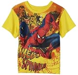 Marvel Boys 2-7 Yellow Spider Man Tee X