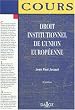 Droit institutionnel de l'Union europ�enne