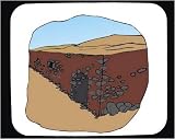 Decorated Mouse Pad with mountain, Israel, Palistine, "Middle East", wall, palestine, rocks, door