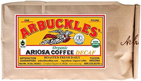 Arbuckle's Ariosa Organic Decaf Swiss Water Process Whole Bean Coffee 1lb (16oz)