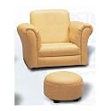 Leatherette Kid's Chair with Ottoman