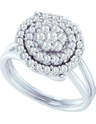 0.75CTW DIAMOND LADIES FLOWER RING