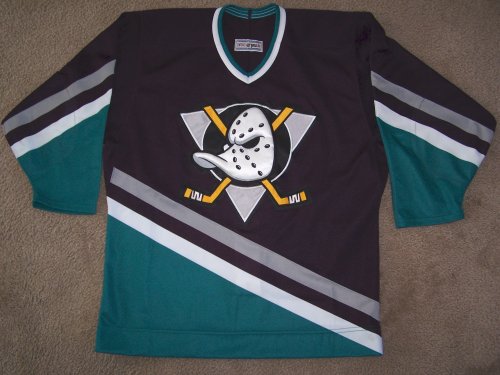Buy Anaheim Ducks NHL Authentic CCM Throwback Jersey w  Fight Strap (size 44) New by CCM