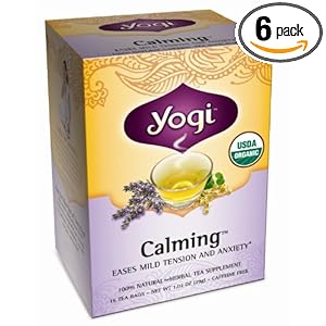 Yogi Calming, Herbal Tea Supplement, 16-Count Tea Bags (Pack of 6)