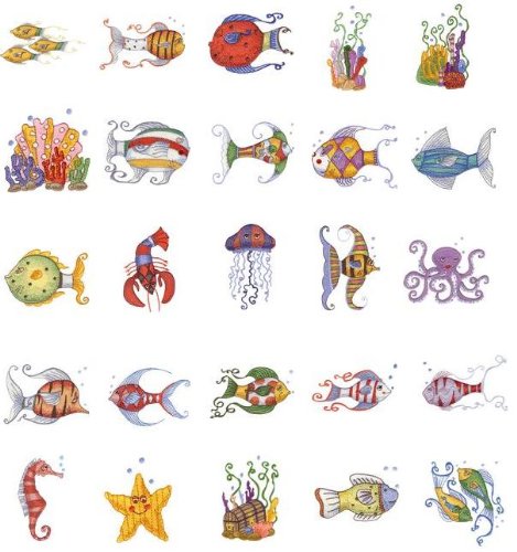 Brother/Babylock Embroidery Machine Card FISH 