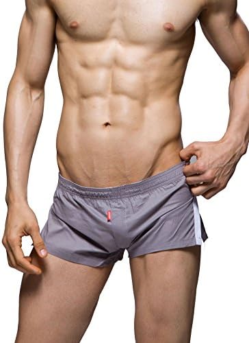 VONZODAS Men's Slim Fitnesia Home Short Medium Silver Gray