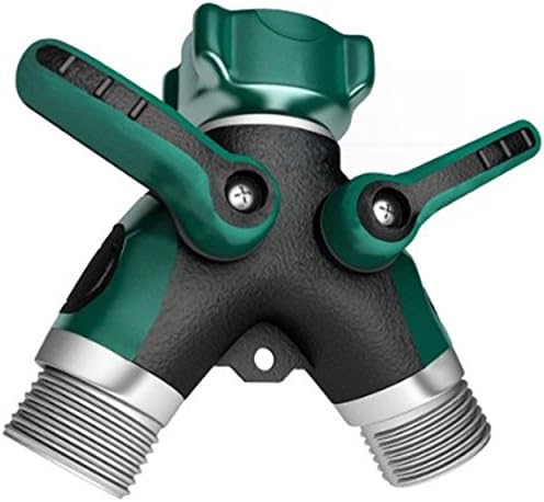 Y&amp;T Hose Splitter, Garden Watering Hose Splitter Adapter 2 Way Y Shape Ball Valve Hose Connector with Long Levers and Built in Shut-offs