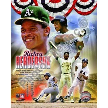 Rickey Henderson Career Collage 8x10 Photo