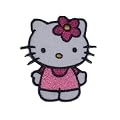 Hello Kitty 5,6 cm * 6,5 cm B�GELBILD AUFN�HER APPLIKATION Katze K�tzchen Blume Kinder