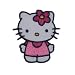 Hello Kitty 5,6 cm * 6,5 cm B�GELBILD AUFN�HER APPLIKATION Katze K�tzchen Blume Kinder