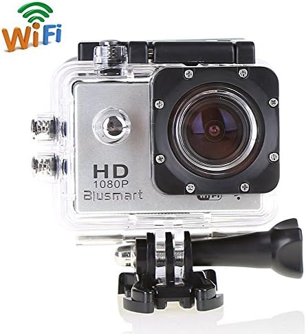 Wifi Hd 1080p Waterproof Sports Action Camera 170 Degree Wide Angle Dv Car Dvr Recorder Diving Helmet Sports Camcorder (Wifi Silver, 1.5 inch)