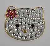 Swarovski Crystal CAT Golf Ball Marker + Magnetic Hat Clip - NEW!