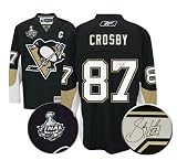 Sidney Crosby Signed Jersey Penguins Dark Replica 2009 Stanley Cup Finals Patch