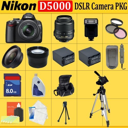 Nikon D5000 12.3 MP DX Digital SLR Camera with 2.7-Inch Vari-angle LCD