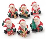 Cake Topper Christmas Figurine Toyland Santa 45mm (various styles includes 1 santa)