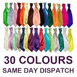 New Plain Men's Wedding Scrunchie Ruche Cravat