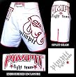 PIMPIT FIGHT TEAM WHITE MMA FIGHTER SHORTS SIZE 36