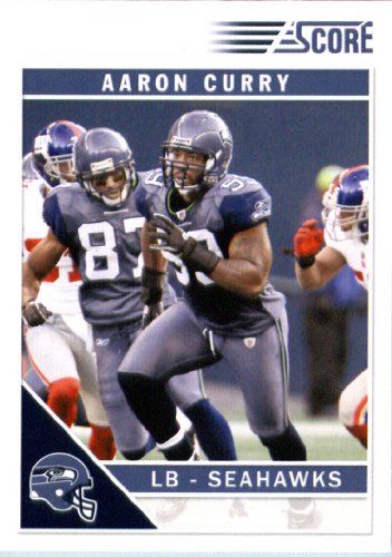 2011 Score Football Card # 255 Aaron Curry - Seattle Seahawks - NFL Trading Card In a Protective Screwdown Case!