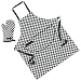 Outdoor Living : Antony Worrall Thompson Black & White Check BBQ Chef Apron & Mitt Set