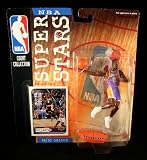 KOBE BRYANT / LOS ANGELES LAKERS * 98/99 Season * NBA SUPER STARS Super Detailed Figure, Display Base & Exclusive Upper Deck Collector Trading Card