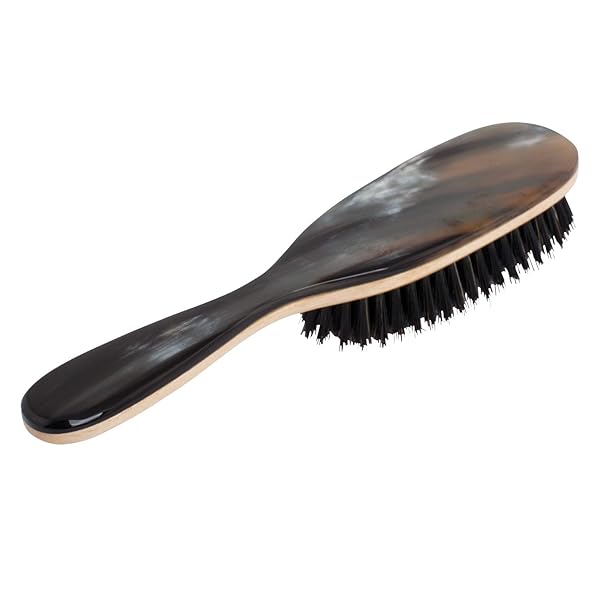Redecker Wild Boar Bristle Hairbrush Handmade Cattle Horn And