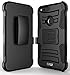 Google Pixel XL Case, E LV Belt Swivel Clip / Kickstand - Dual Layer Armor Holster Defender Full Body Protective Case Cover for Google Pixel XL - [BLACK]