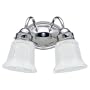 Sea Gull Lighting 4871-05 Brookchester 2-Light Vanity with Clear Ribbed Glass, Chrome