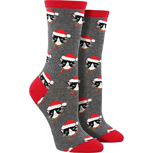 Socksmith Women's Santa Cats Crew Socks