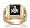 Men's Onyx Masonic Ring Size 8
