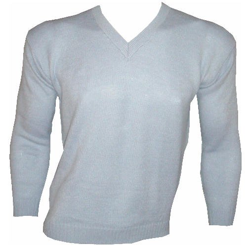 NEW ARRIVAL PERUVIAN ALPACA WOOL MENS SWEATER VNECK BABY BLUE WARM & SOFT