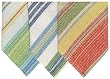 Durable 100% Cotton Waffle Weave Striped Kitchen Cloths 13" X 13", Three Assorted Designs Set / 12