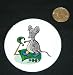 3" button / pin printed with treadmill, workout, sport, rat, mouse, rodent, fitness