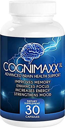 #1 Natural Brain Boosting Supplement with Ginkgo Biloba and St John's Wort . Cognimaxx Xl Supports Improving Memory Function and Focus