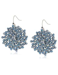 Kenneth Cole New York "Woven" Woven Faceted Bead Round Drop Earrings