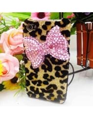 Wireless: Leegoal(TM) Bling Shiny 3D Pink BOW Leopard Key Case Cover for iPhone 4 4S 4G - leegoal